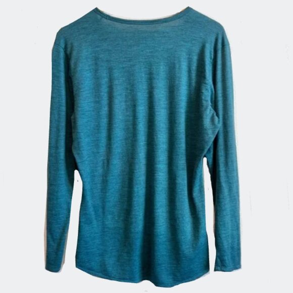 Seg'ments Luxe Womens Long Sleeve V-Neck T-Shirt Top - Picture 2 of 6